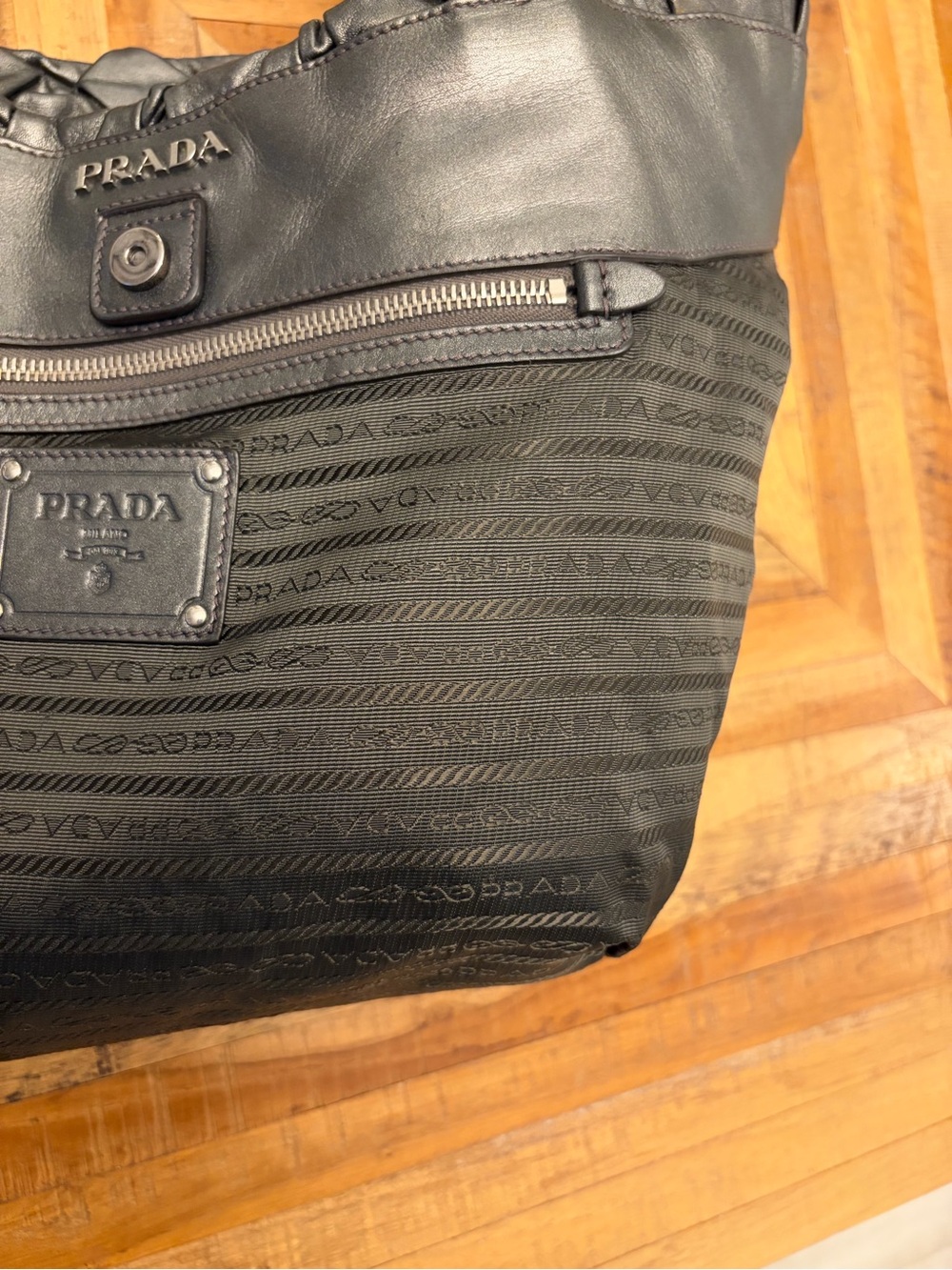 Prada Vintage Nappa Leather Woven Hobo Bag - Picture 14 of 14
